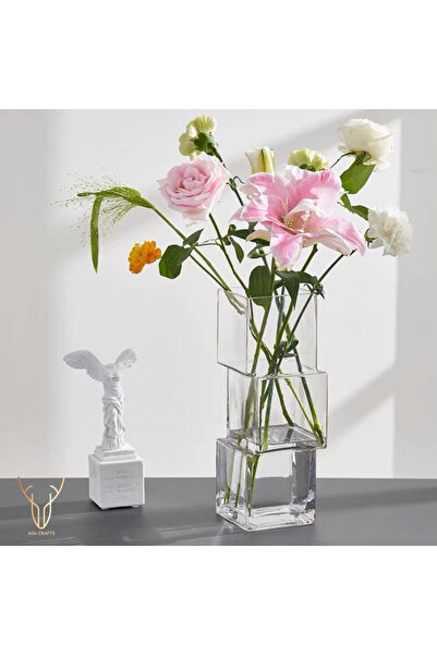 Ada Crafts CUBOS ŞEFFAF CAM VAZO