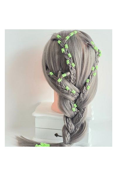 ZLBoutique Set of 50 Hair Rings See Phosphorescent Applicator, 1cm X 0.6cm, Hair Accessories, Hair Decorations