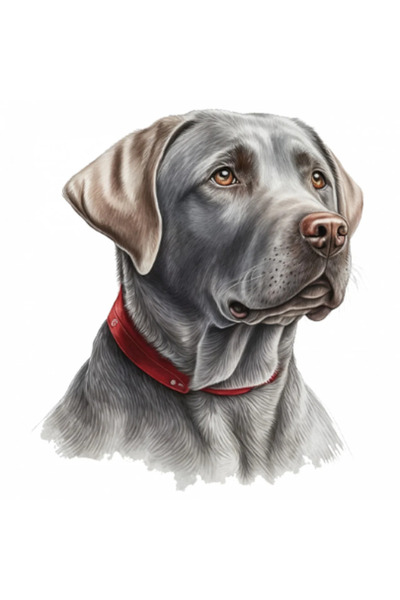 INOVATIX Set de 8 piese, autocolant portret Labrador Retriever, INOVATIX®. 6 cm