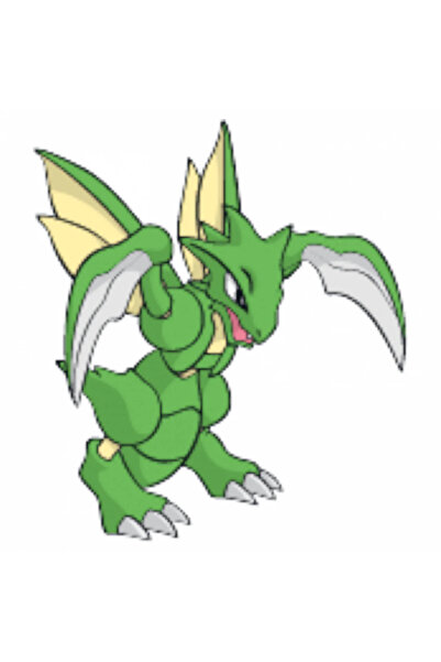 INOVATIX Set de 8 piese, autocolant Pokemon Scyther, INOVATIX®. 6 cm