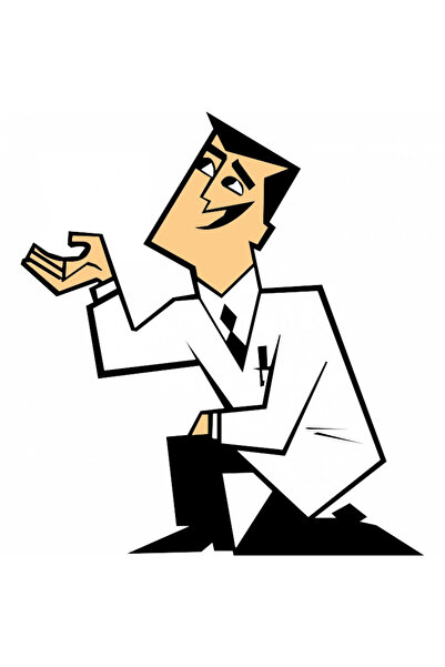 INOVATIX Set de 8 piese, autocolant Profesorul Utonium Fetițele Powerpuff îngenuncheate, INOVATIX®. 6 cm