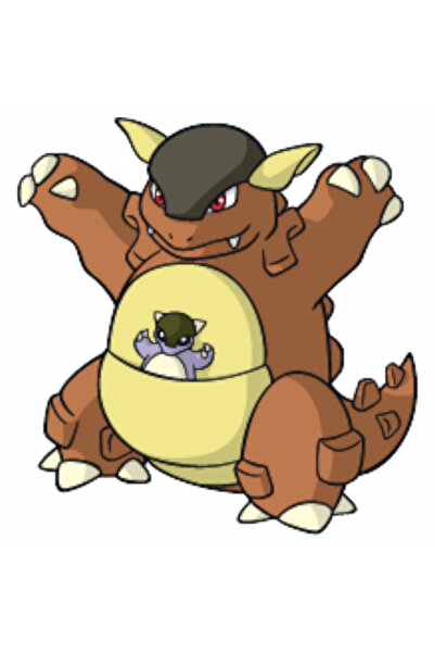 INOVATIX Set de 8 piese, autocolant Pokemon Kangaskhan, INOVATIX®. 6 cm