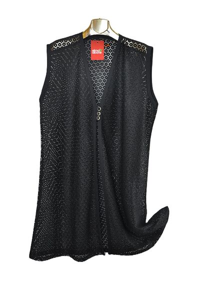elma abone Plus Size Lace Three Button Vest