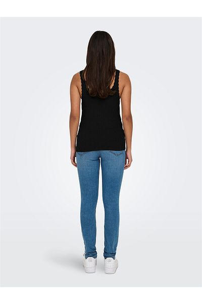 ONLY Onlgemma Sl U-Neck Knt Noos Women's Black Sweater - 15314659
