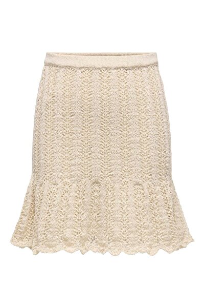 ONLY Onlerin Life Mw Skirt Knt Women's Birch Skirt - 15341577