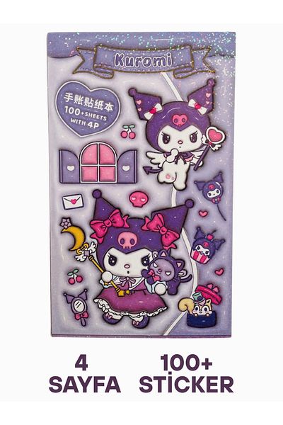 Mielibon Glitter Sticker Notebook |   100+ Glitter Stickers |   4 Pages Character Themed