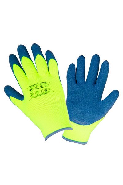 Lahti Pro Latex Glove With Visible Thermal Acrylic / Green - 9