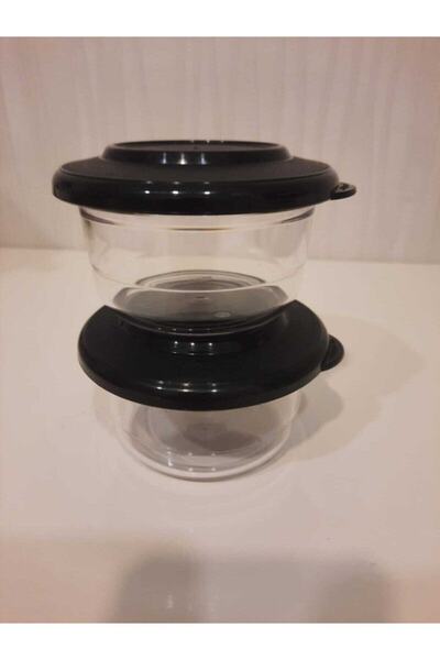 Tupperware Kristalin Bowl 150 ml 2 Li Black Lid