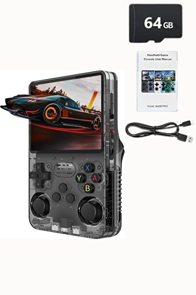 BYRTECH R36s Mini Retro Oyun Konsolu – 64 Gb Kart, 10.000 Oyun, 3.5” Ips Ekra...