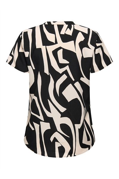 ONLY ONLELITE LIFE S/S V-NECK TOP NOOS PTM Γυναικεία Μαύρη Μπλούζα - 15339740