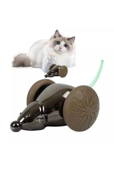 miraza Interactive Cat Toy Metallic Mouse, RGB LED, USB-C, 15h