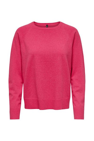 ONLY Onlama Life Ls Raglan O-Neck Cc Knt Women's Pink Sweater - 15334905
