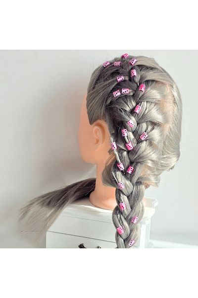 ZLBoutique Set of 50 Pink Hair Rings Applicator, 1cm X 0.6cm, Hair Accessories, Hair Decorations, Hair Earring