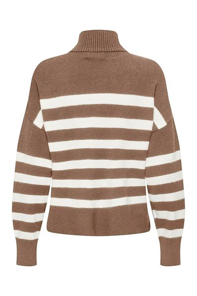ONLY Onlbaria Ls Highneck Cc Knt Women's Beige Sweater - 15325320