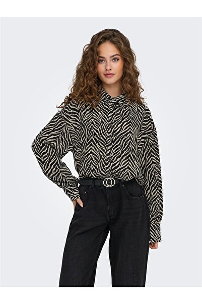 ONLY Onlkatty Life L/S Loose Shirt Ptm Women's Black Shirt - 15341494