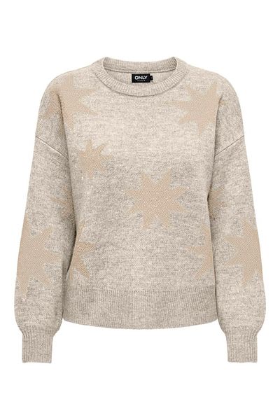 ONLY Onlrosie Ls O-Neck Glitter Knt Women's Blue Sweater - 15328250