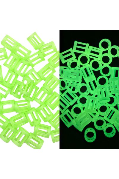 ZLBoutique Set of 50 Green Hair Rings with Applicator, 1 Cm X0.6 Cm, Hair Accessories, Hair Decorations, Braids