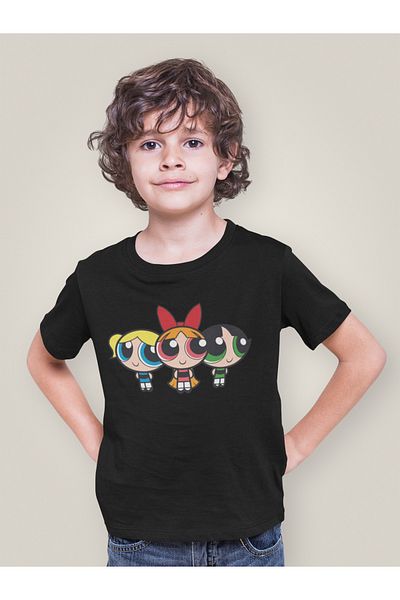 SEVBANO Tricou pentru copii unisex cu desene animate Power Puff Girls (vârsta 1-12)