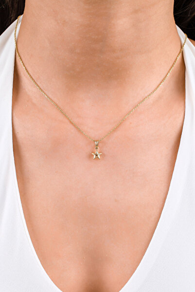 Side Gold Kuyumculuk 14 Ayar Altın Yıldız Kolye Ucu