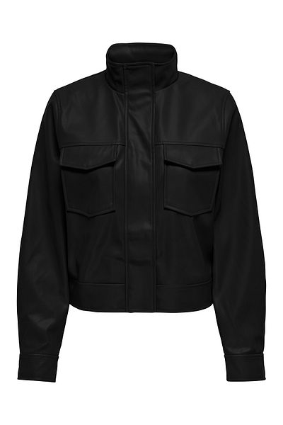 ONLY Onlamber Faux Leather Jacket Cc Otw Women's Black Coat - 15322014