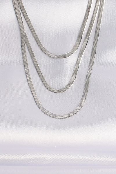 Skygo 316L Steel Italian Chain Silver Color Multiple Necklace - Tj-Bko8698