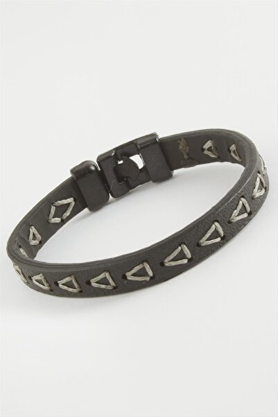 Angel Of Life Quality Faux Leather Bracelet with Triangle Rope Pattern