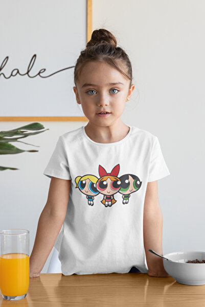 SEVBANO Tricou pentru copii unisex cu desene animate Power Puff Girls (vârsta...