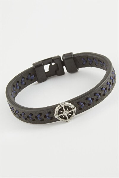 Angel Of Life Compass Quality Faux Leather Bracelet