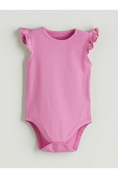 LC Waikiki Ecru Basic Baby Girl Snap Body 2-Pack