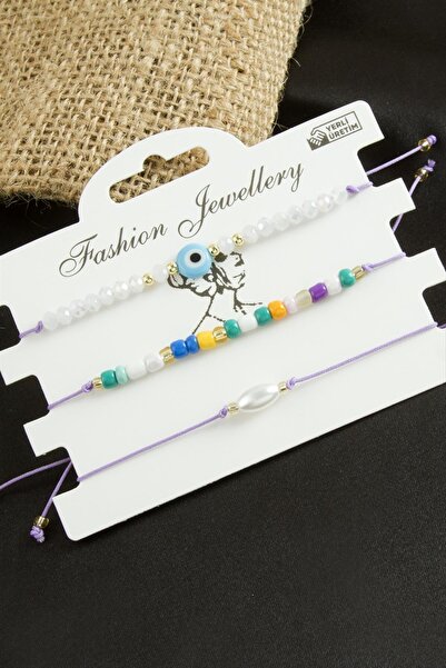 Angel Of Life 3 قطع من أساور الخرز الرملي الكريستالية