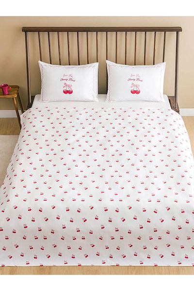 LC Waikiki Cherry Printed Double Pique Set