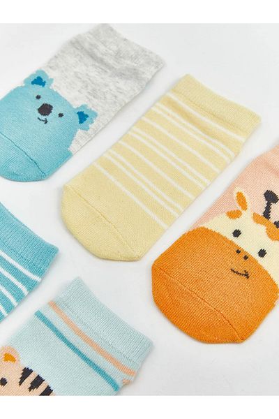 LC Waikiki Printed Baby Boy Booties Socks Pack of 5