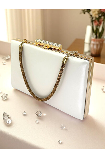 Biçanta Τσάντα νύφης εκρού χρώμα ματ δέρμα γυναικείο βραδινό φόρεμα τσάντα γάμου αρραβώνων αποφοίτηση