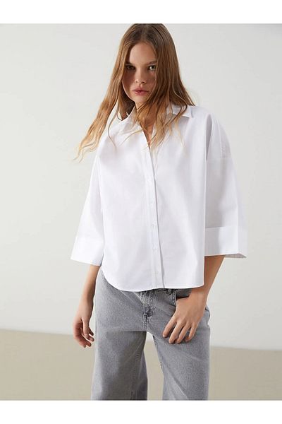 LC Waikiki Cămașă de damă oversize din popelin