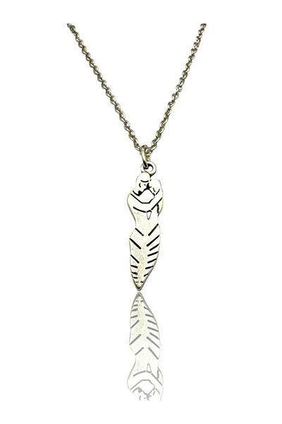 Herşey Nota Hug Lover Figured Necklace – Zamak Plated – Meaningful Couple Design – 60 cm Chain