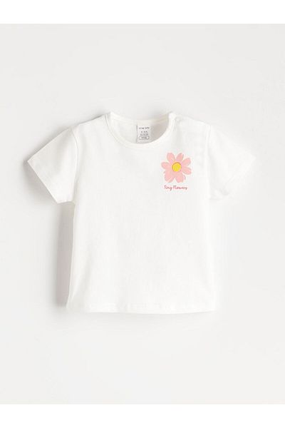 LC Waikiki Lcw Floral Baby Girl T-Shirt and Shorts 2-Piece Fast Fashion