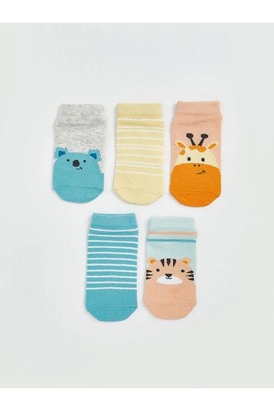 LC Waikiki Printed Baby Boy Booties Socks Pack of 5