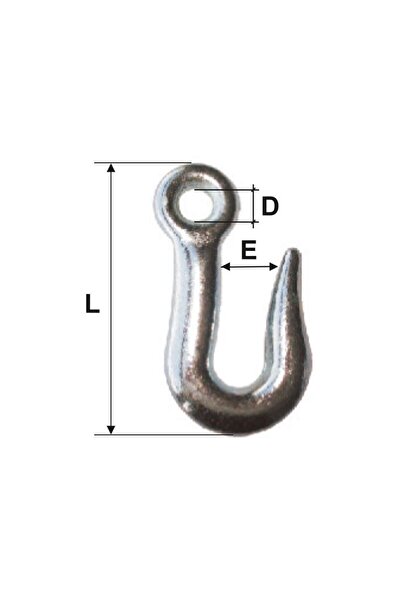 MK Carlig Zincat 6Mm / 9Mm/15Mm
