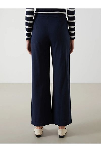 LC Waikiki Standard Fit Straight Linen Blend Women's Trousers