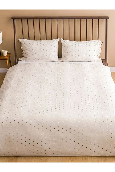 LC Waikiki Ruffle Detailed Cotton Double Duvet Cover Set