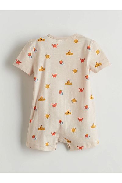LC Waikiki Organic Fabric Printed Baby Boy Jumpsuit