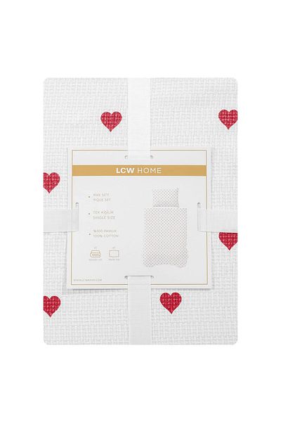 LC Waikiki Heart Patterned Single Pique Set