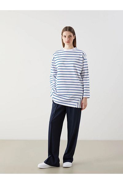 LC Waikiki Crew Neck Striped Women's Sweatshirt Tunic