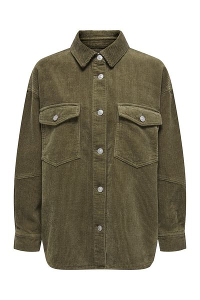 ONLY Дамско сиво яке ONLTIGGY L/S CORD SHACKET PNT - 15331547