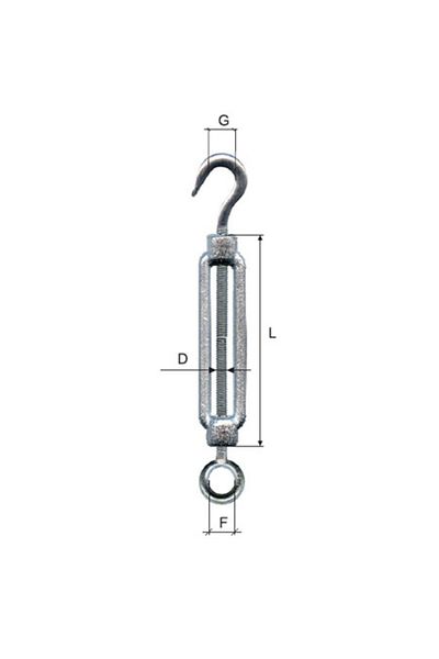 MK Intinzator Carlig - Inel Zincat 8Mm / 10/11Mmx110Mm