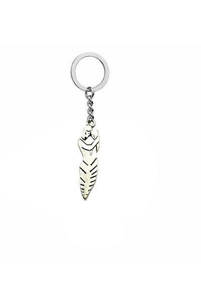 Herşey Nota Hug Lover Figure Keychain – Zamak Plated Metal – Romantic Design