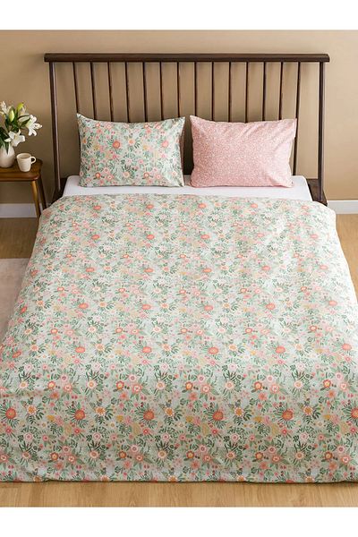 LC Waikiki Floral Patterned Double Duvet Cover Set