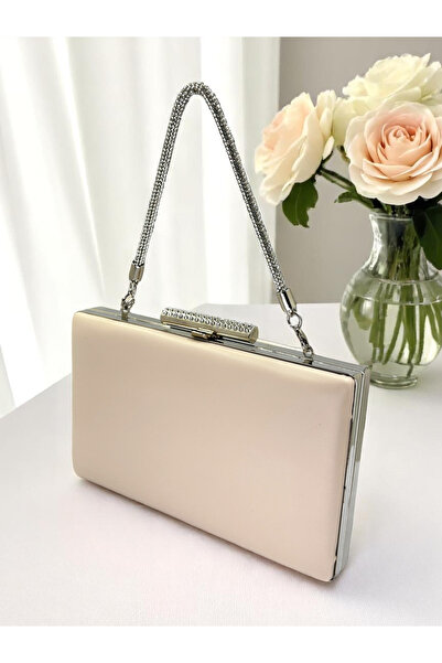 Biçanta Χρώμα άμμου Ματ δέρμα Γυναικείο βραδινό φόρεμα Τσάντα Γάμος Αρραβώνας...