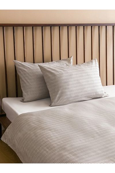 LC Waikiki Line Patterned Double Duvet Cover Set