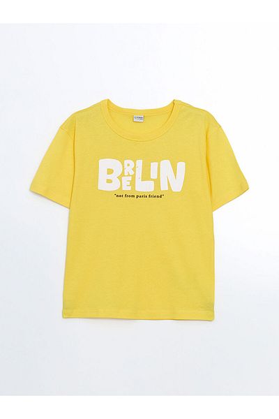 LC Waikiki Lcw Kids Sari Bicycle Collar Berlin Printed Boys T-Shirt S5Bq51Z4Nvy25